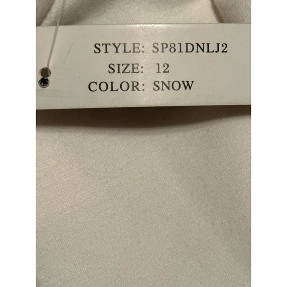 Larry Levine White Career/Dress Stretch Dress Pants Sz 12 - Picture 6 of 11